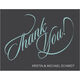 Slate Calligraphy Thank You Note Cards Image 1 of 3